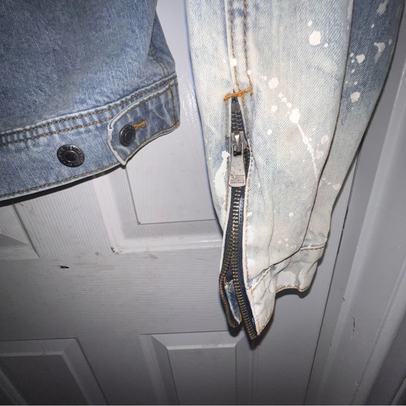 EUC*** Flame Blue Denim Jacket / Men’s Size Small - Picture 9 of 10